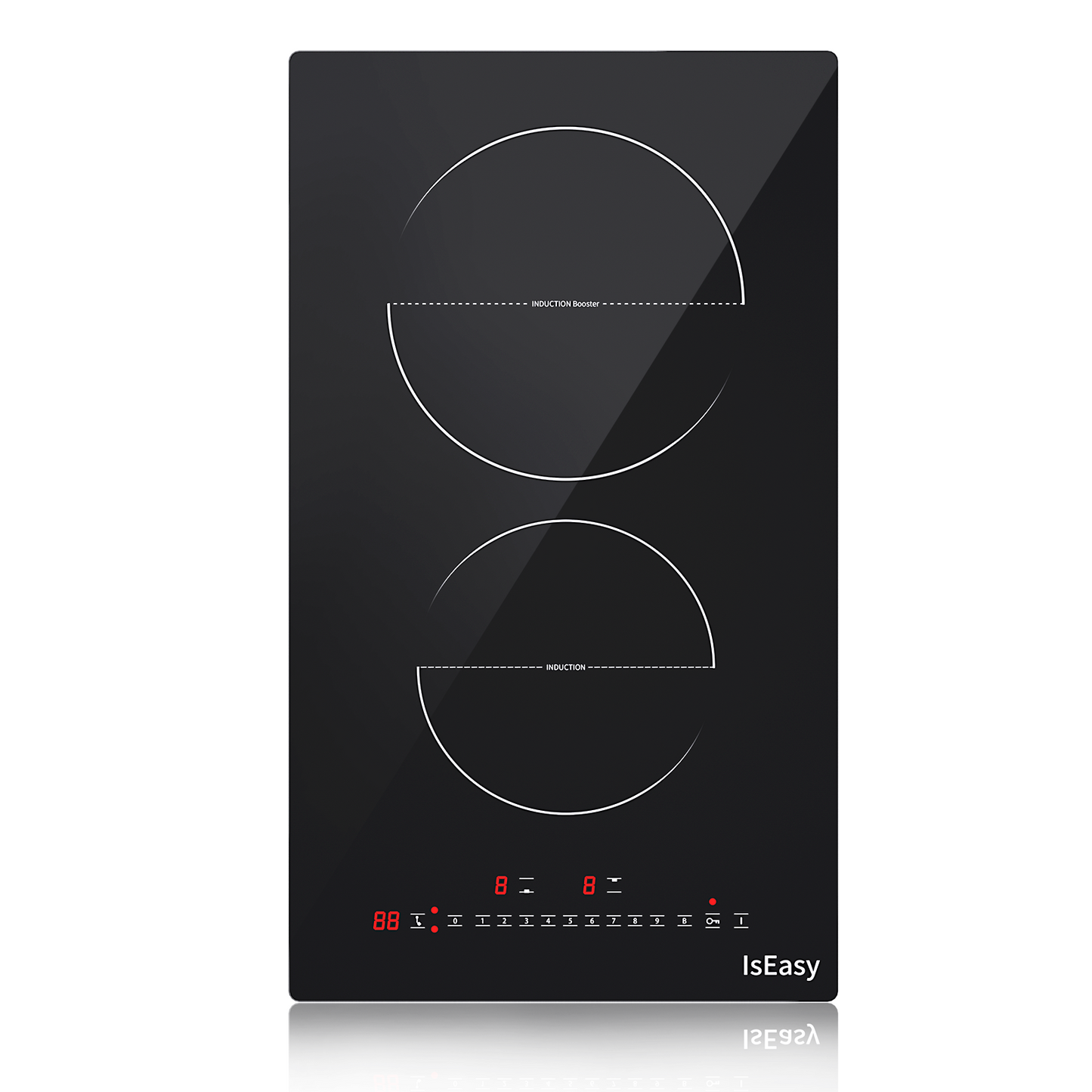 IsEasy Induction Cooktop, 11" 2 Burners Electric Stove, 3400W 220V with Boost